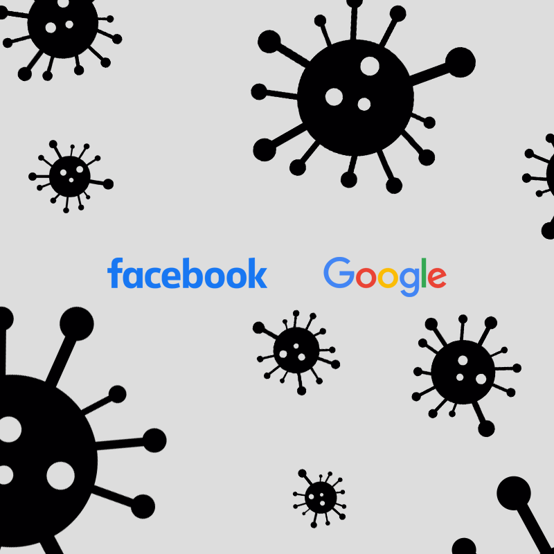 Facebook, Google - coronavirus