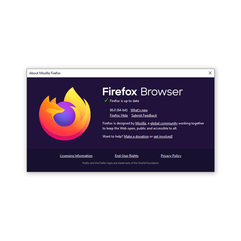 Firefox version 86