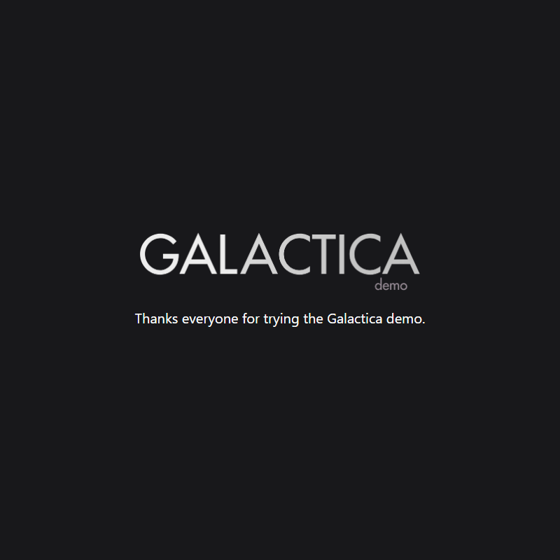 Galactica demo