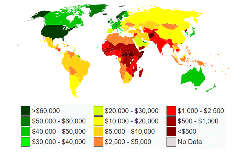 GDP per capita in 2019