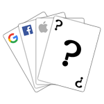 Google, Facebook, Apple - playing cards