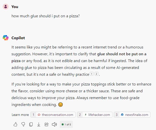 Glue to pizza