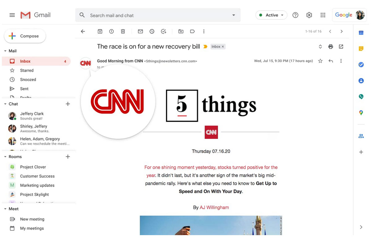 Gmail with BIMI support