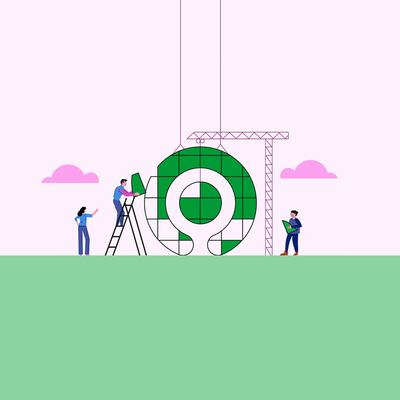 Gojek Indonesia logo - building header center 