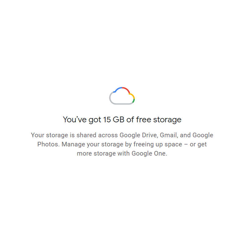 Google 15GB free