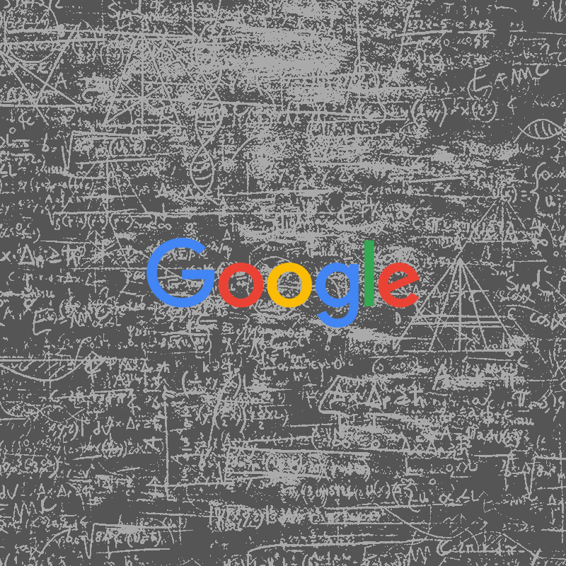 Google algorithms logo - blackboard