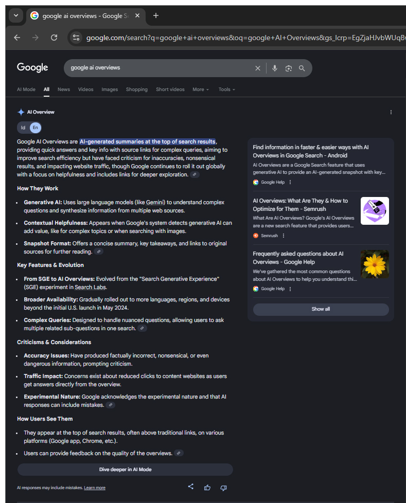 Google AI Overviews