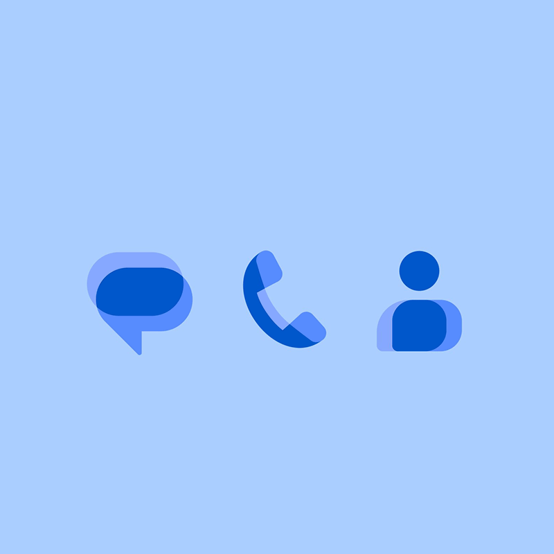 Android Messages, Phone, Contacts