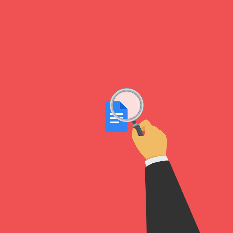 Google Docs magnifying glass