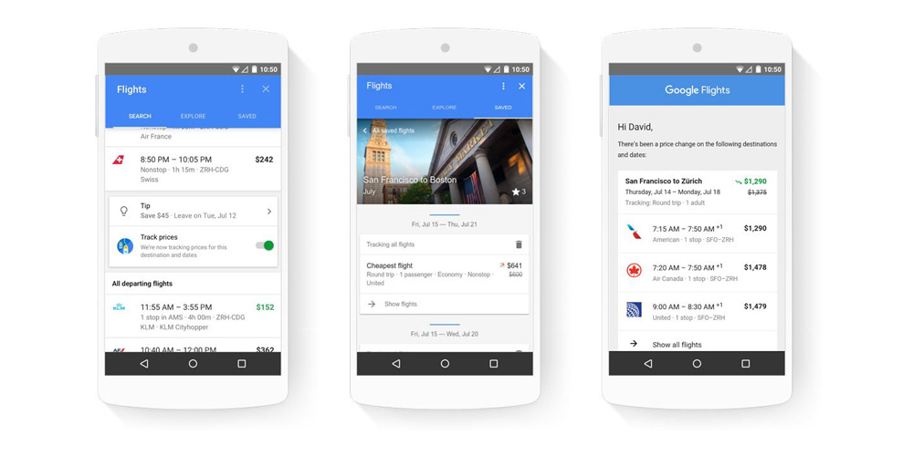 Google - Flight tracking