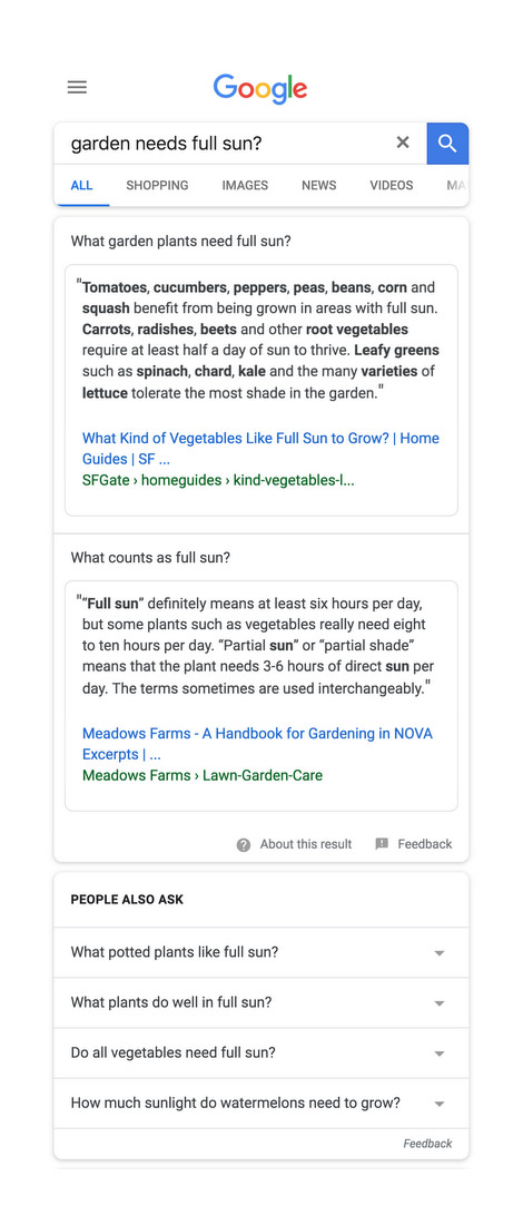 Google - ‘garden needs full sun?’