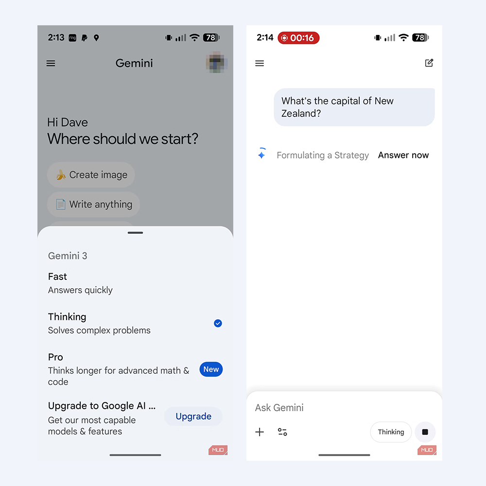Google Gemini Answer Now