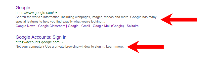 Google Meta Descripton