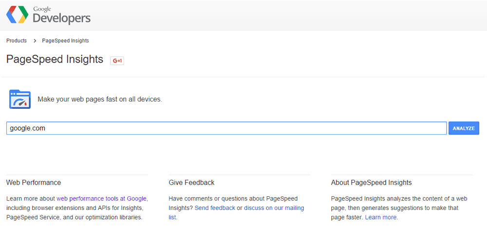Google PageSpeed Insights