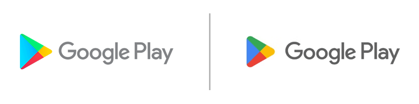 Google Play Store, redesigned logo.