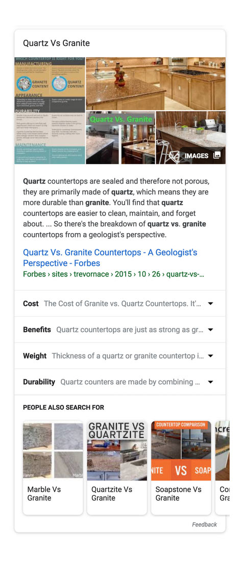 Google - quarts/granite
