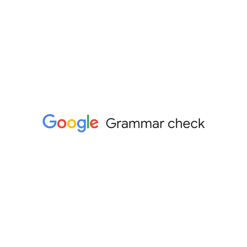 Google grammar check