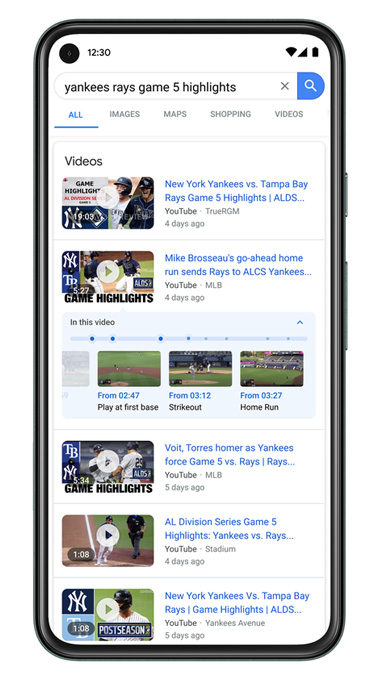 Google Search, key moments
