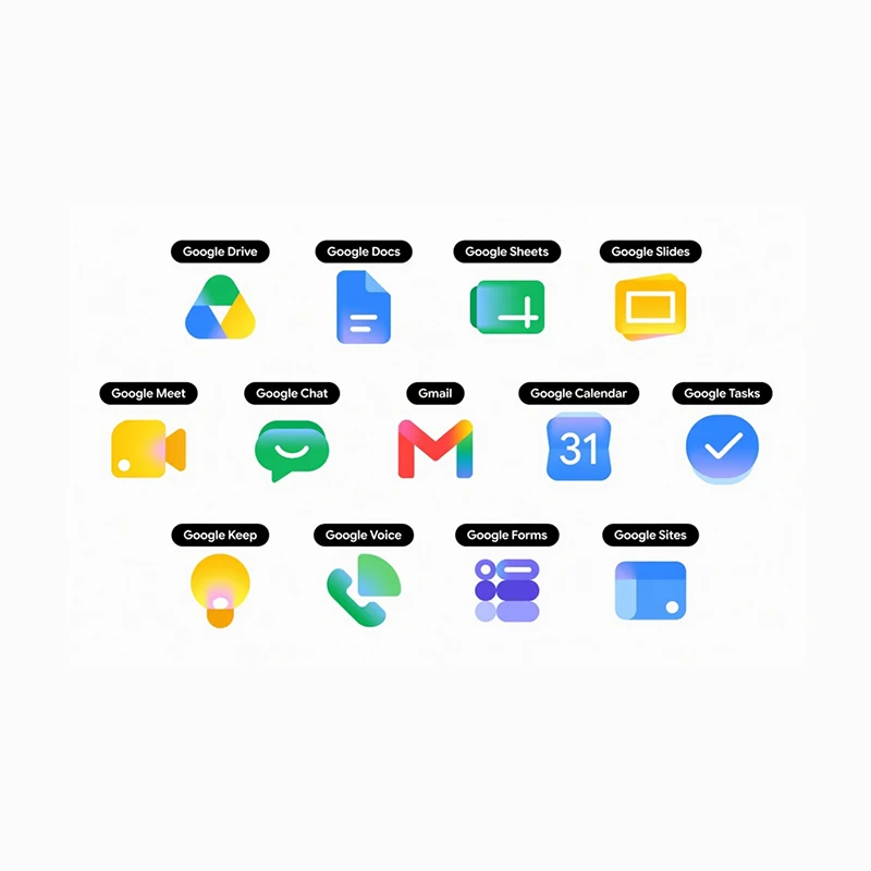 Google gradient icons