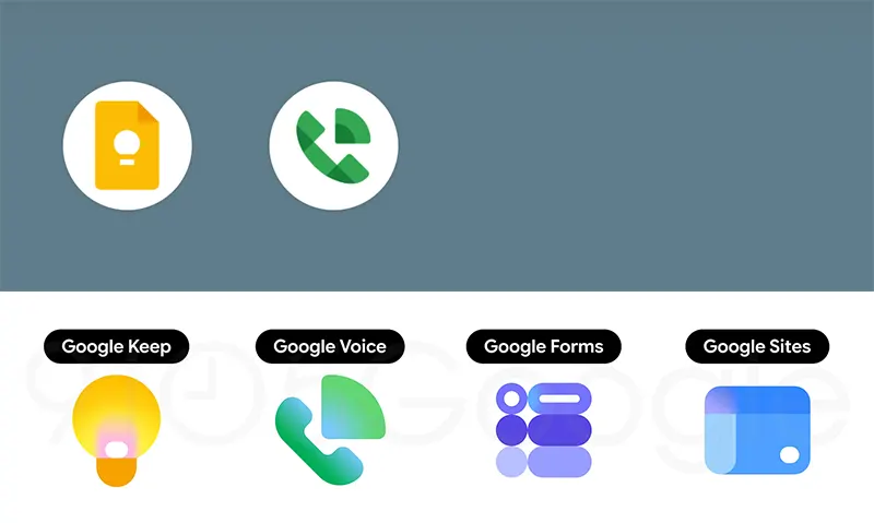 Google gradient icons
