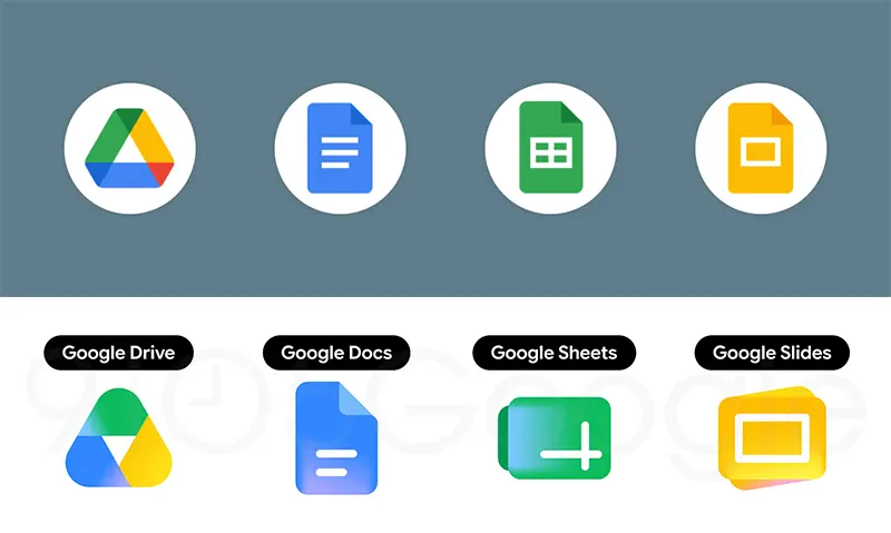 Google gradient icons