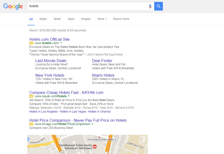 Google Search - hotels