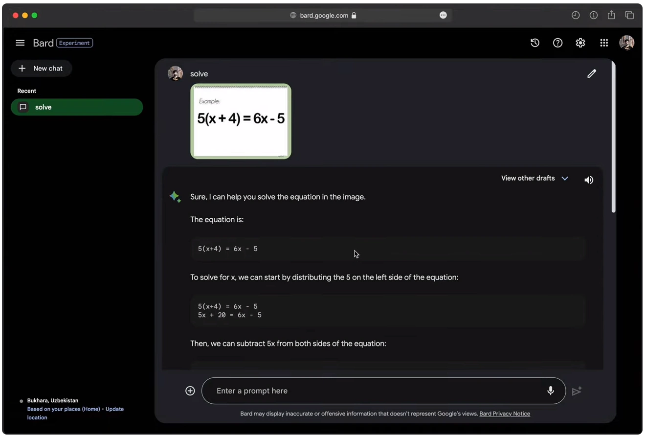 Google Bard, Google Lens