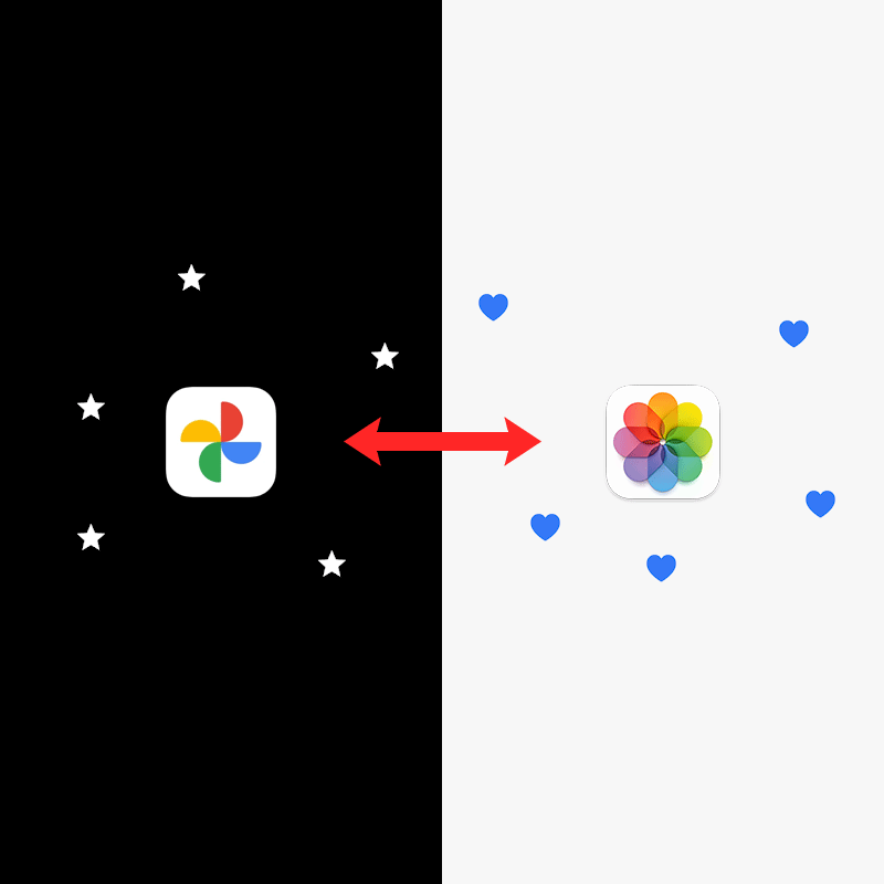 Google Photos, Apple Photos