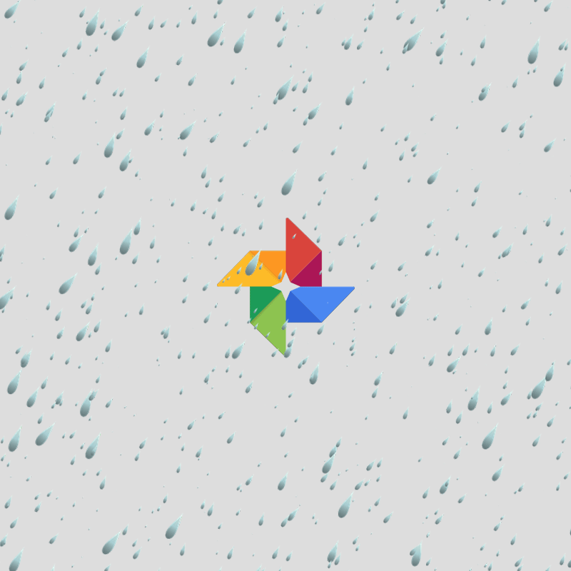 Google Photos - raining