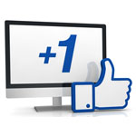 Google Plus one and Facebook like
