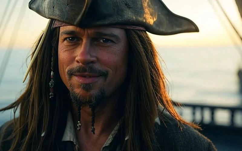 Brad Pitt as Captain Jack Sparrow