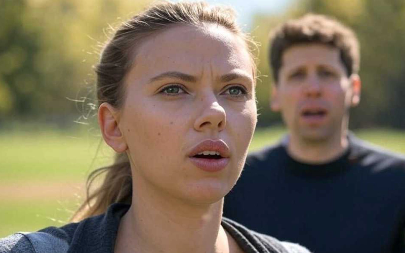 Sam Altman and Scarlett Johansson