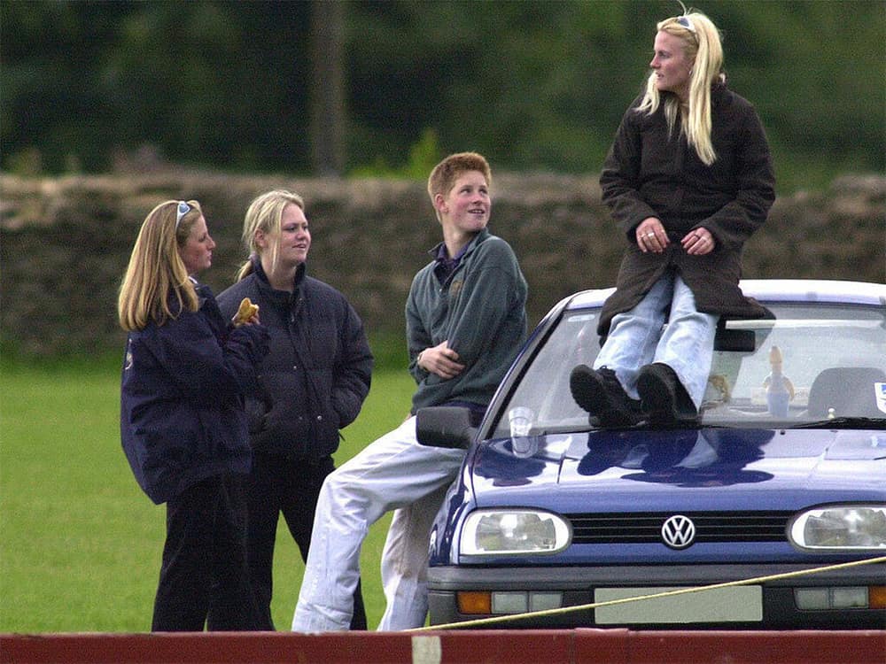 Prince Harry, and Sasha Walpole, with their mutual friends.