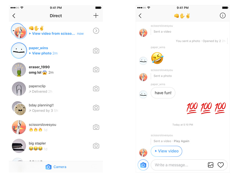 Instagram - new Direct