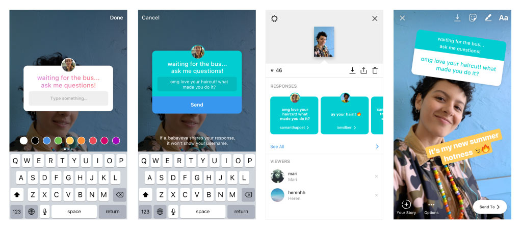Instagram question sticker