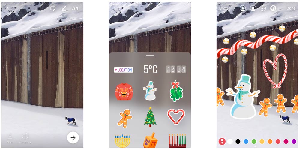 Instagram - stickers holiday