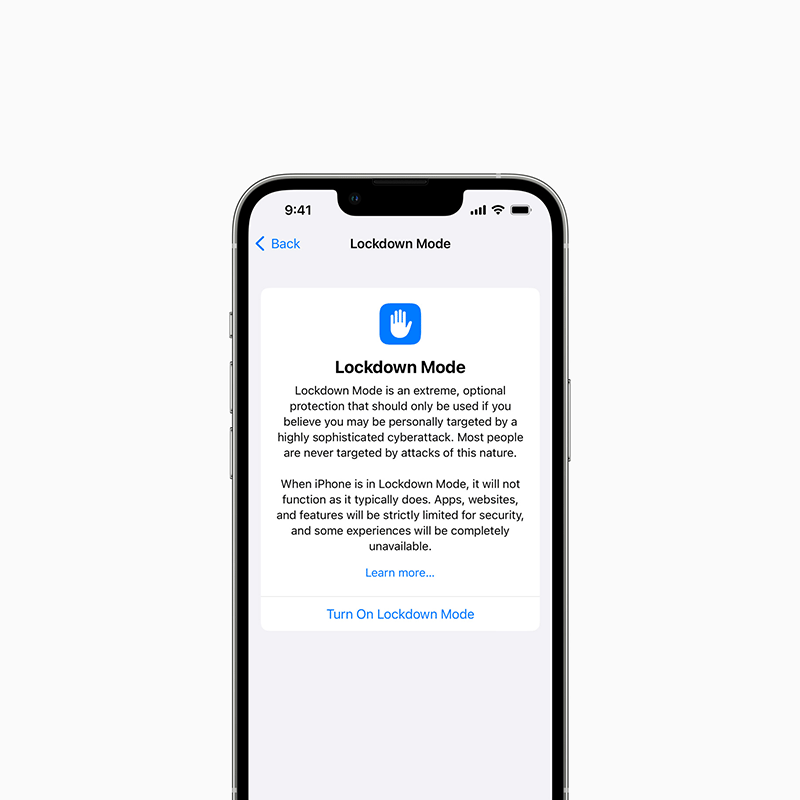 Lockdown Mode, iOS Apple iPhone