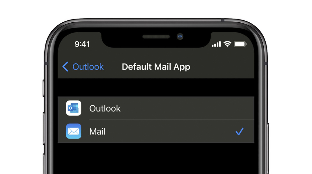 iOS 14, choosing default mail app