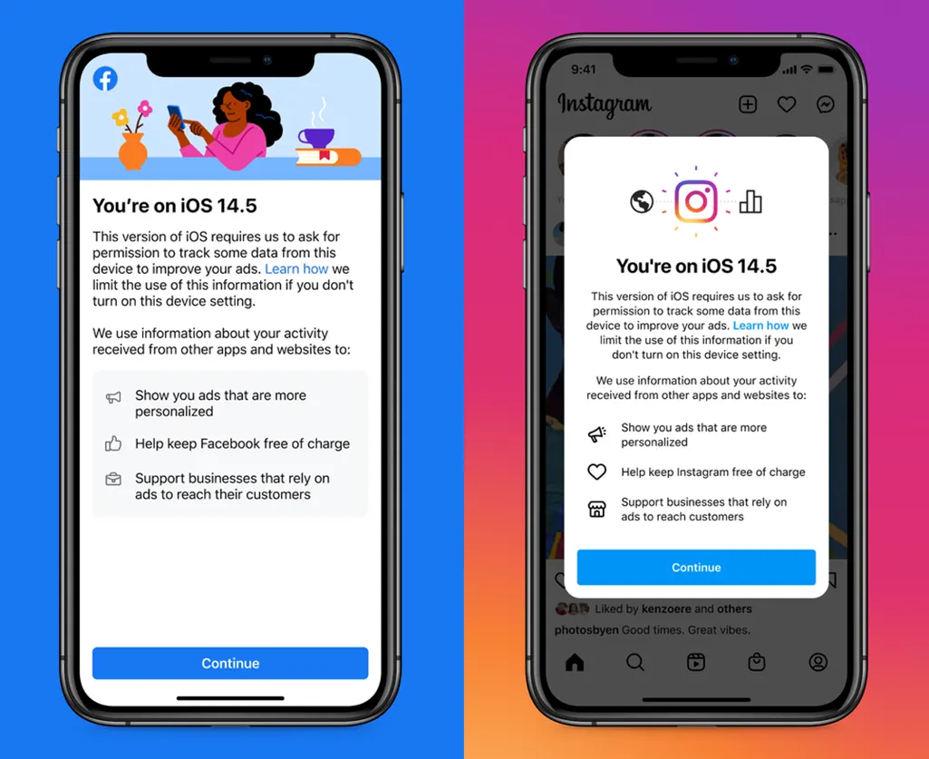 Facebook and Instagram against Apple App Tracking Transparency