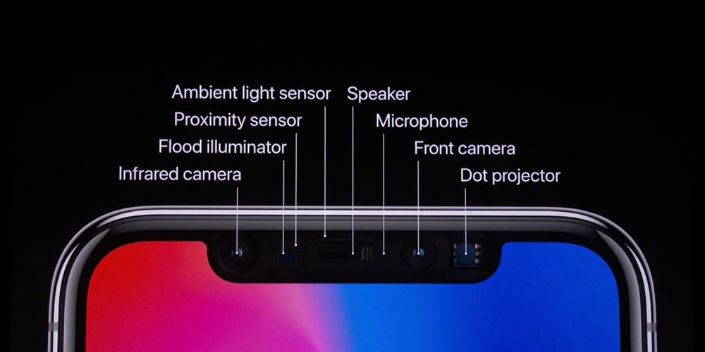 iPhone X front sensors