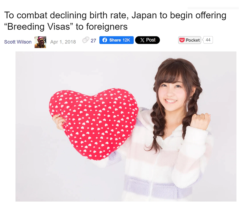 The Japanese 'Breeding Visa' To Combat Declining Population, A Joke(02)