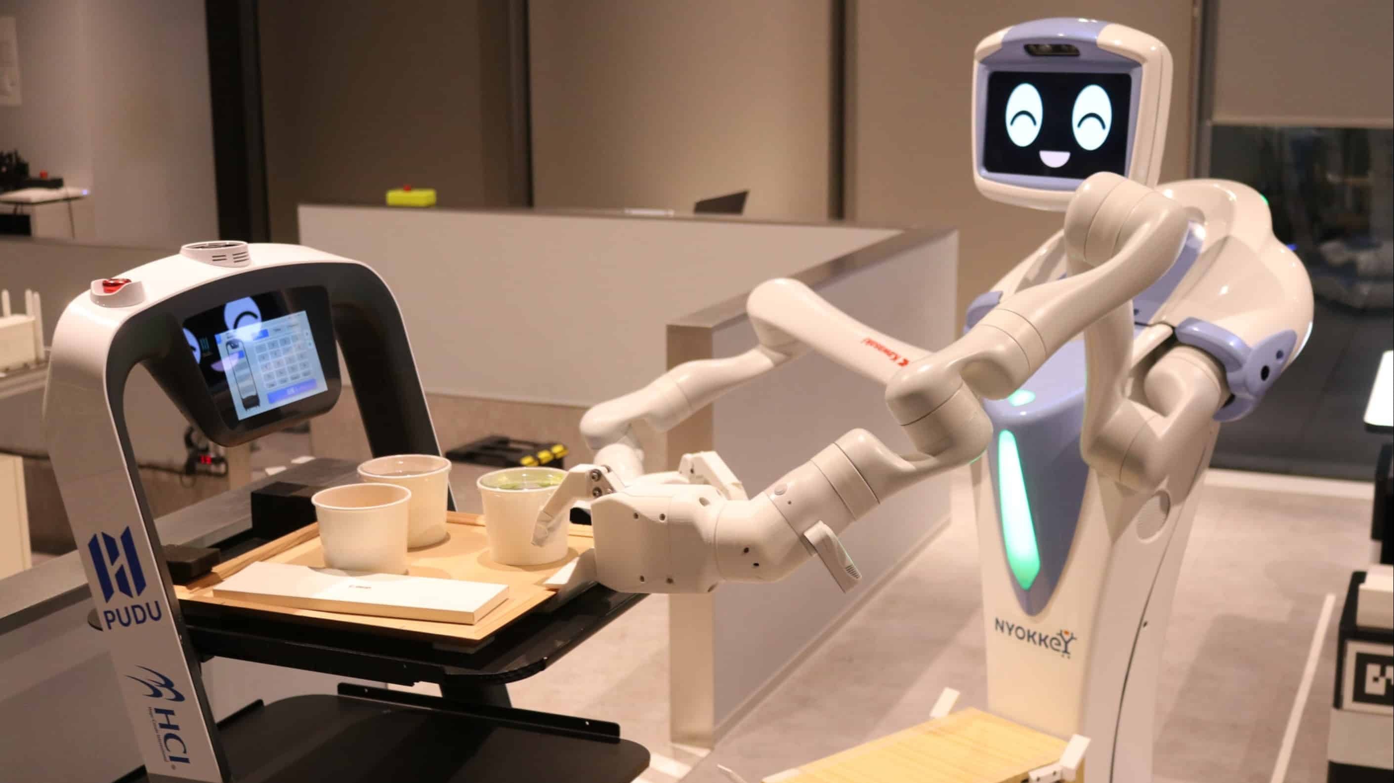 Robot waiter.