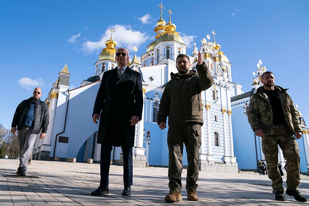 U.S. President Joe Biden and Ukraine's President Volodymyr Zelenskyy.