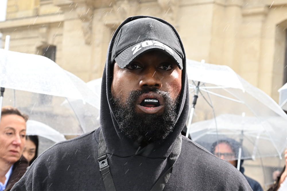 Kanye West during Paris Fashion Week on October 2, 2022 in Paris, France