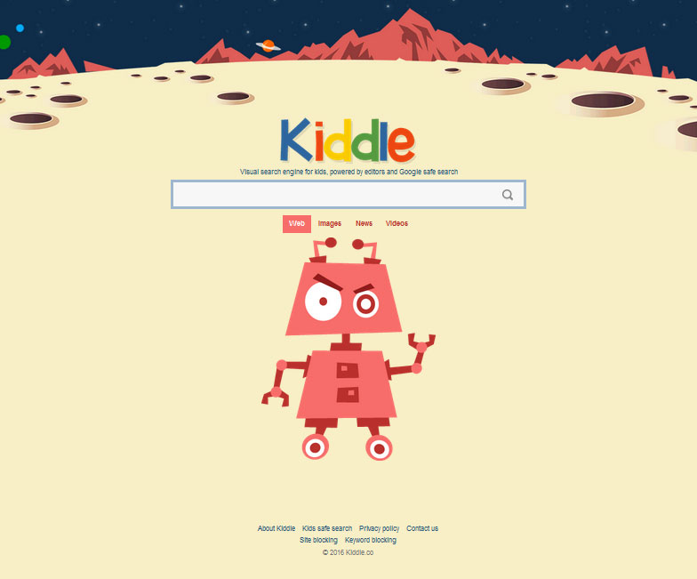 Kiddle homepage
