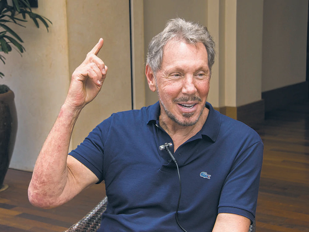 Larry Ellison, the CEO of Oracle, at the Four Season Resort Lanai in 2017