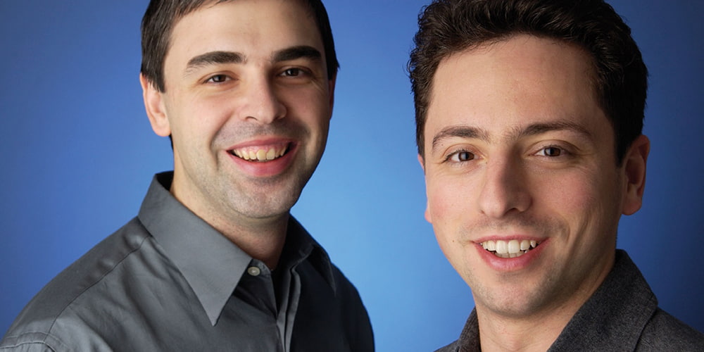 Larry Page and Sergey Brin, after they stepped down from Google