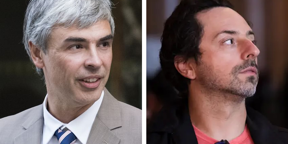 Larry Page and Sergey Brin, after they stepped down from Google