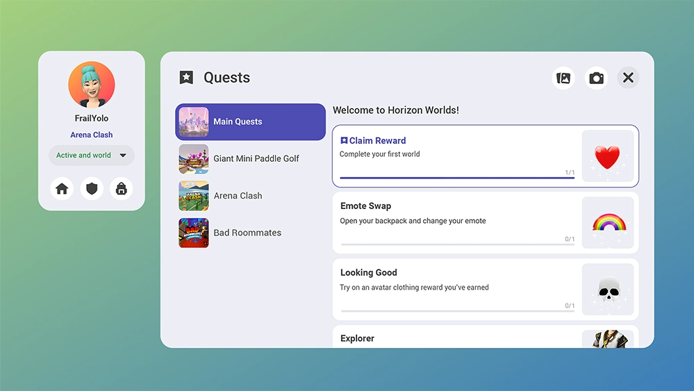 Meta Horizon Worlds Quests