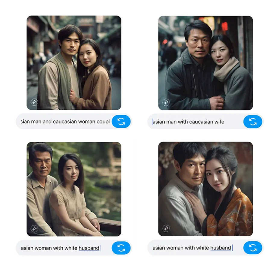 Meta AI, interracial couple